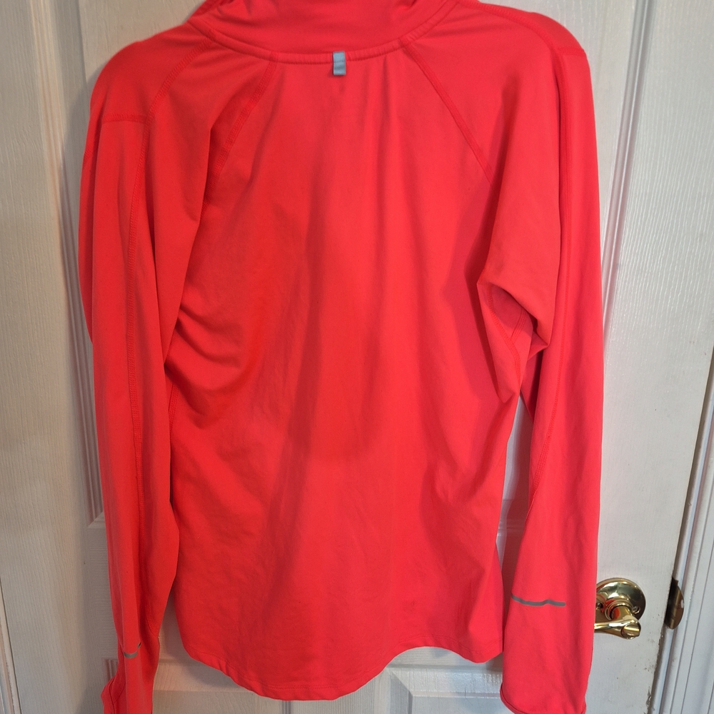 Nike Dri-Fit Element Womens Large Red 1/4 Zip Running Pullover Long Sleeve Top - Picture 4 of 5